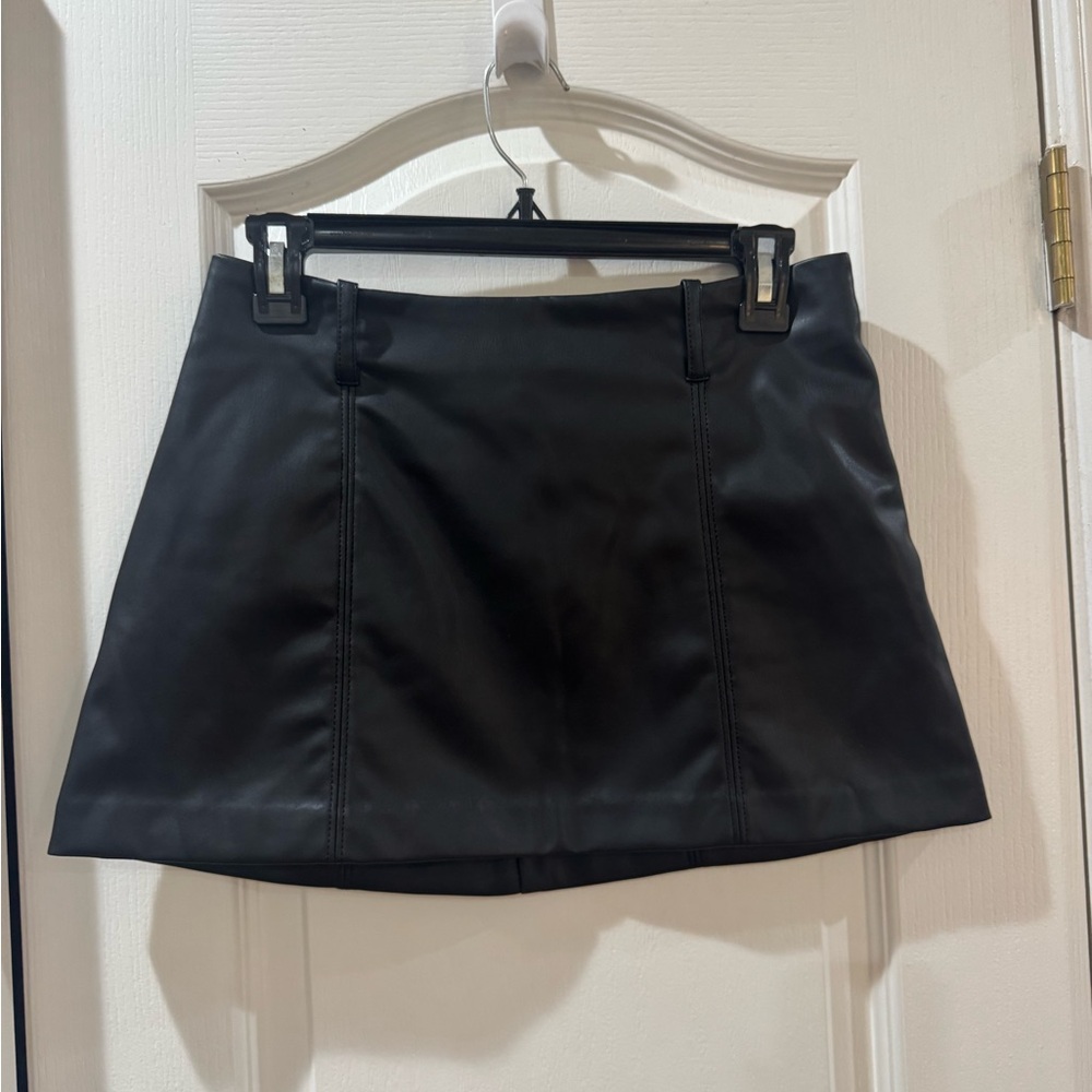 Faux leather Black Mini Skirt